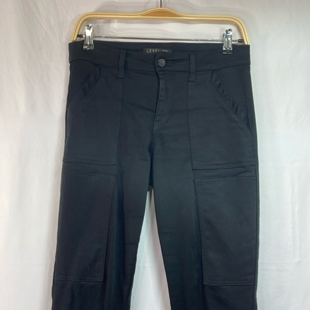 🦔 Level 99 black ankle, zipper cotton jogger